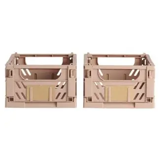 Opbevaringskasser i Natural Sand (2 stk.) | Rummelig og Elegant Opbevaring - Day